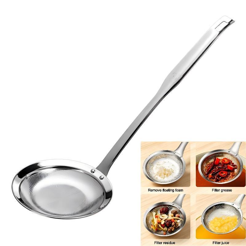 Fishing Equipment Net - New·Stainless Steel Fat Skimmer Spoon Fine