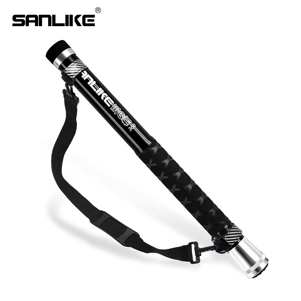 Fishing Equipment Net - SANLIKE 3m Black Telescopic Carbon Fibre