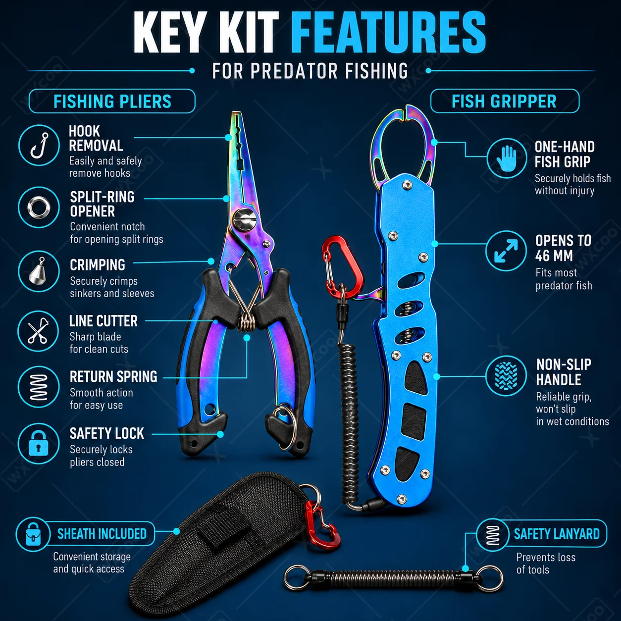 Blue Titanium Coated Saltwater - Saltwater Fishing Hook ulasan dan harga