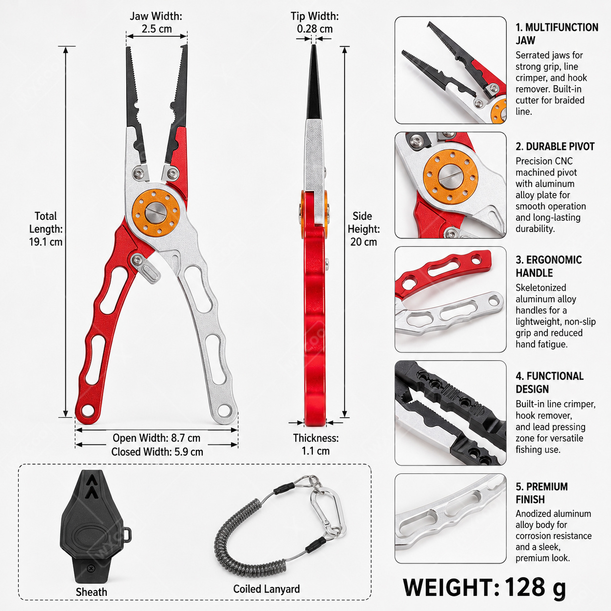 WXCOO Split Ring Pliers Hook R - Saltwater Fishing Hook ulasan dan harga