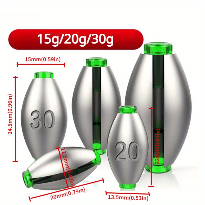 15/20/30G Olive Shape Lead Sin - Fishing Equipment Tools ulasan dan harga
