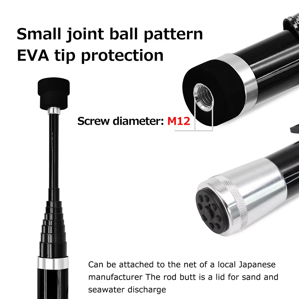 SANLIKE 3m Black Telescopic Ca - Fishing Equipment Net ulasan dan harga