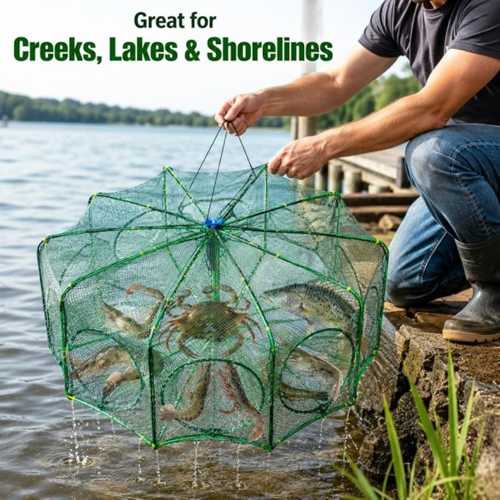 Fishing Mesh Plastic Folded Po - Fishing Equipment Net ulasan dan harga