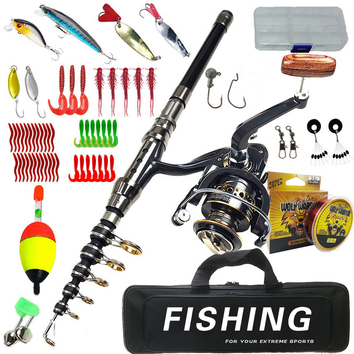 1.8m-3m Fishing Rod Set Long C - Saltwater Fishing Hook ulasan dan harga