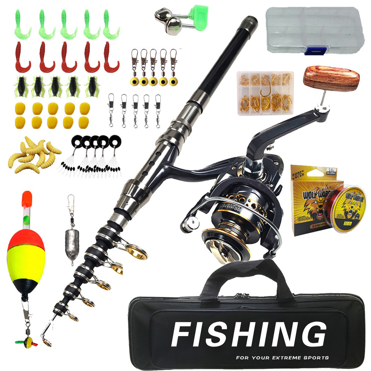 1.8m-3m Fishing Rod Set Long C - Saltwater Fishing Hook ulasan dan harga